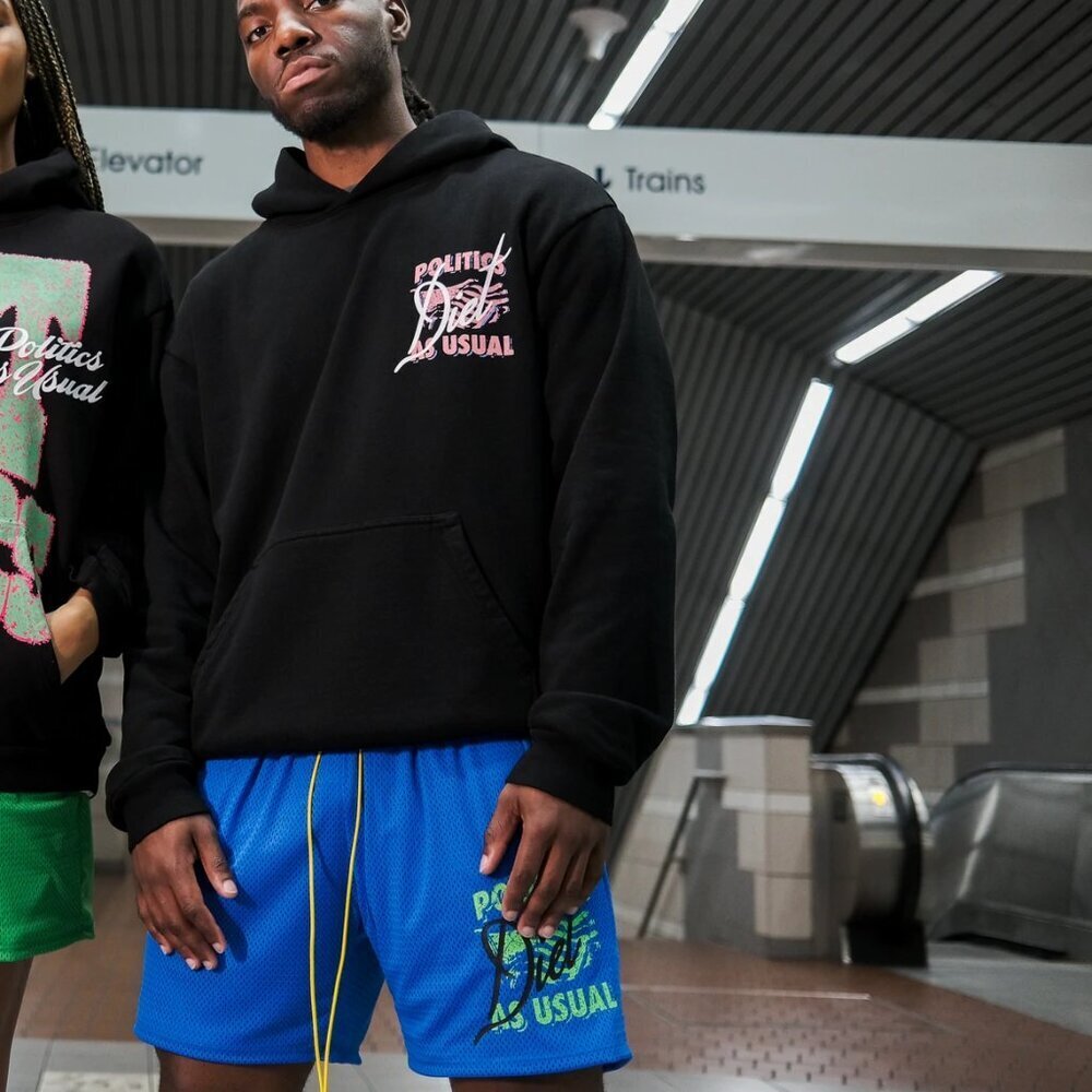 RARE Diet Starts Monday x Sneaker Politics Mesh Shorts Blue XXL EUC